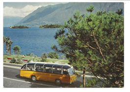 Postauto-Kurs - Lugano - Locarno TI Brissago-Inseln um 1955