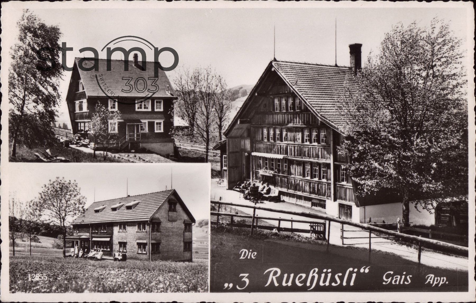 Cartoline postali: AK Die 3 Ruehüsli Gais – Usato da Eggersriet venduto da stamp303