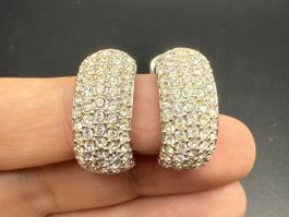 Elegante Strass-Clip-Ohrringe, Vintage