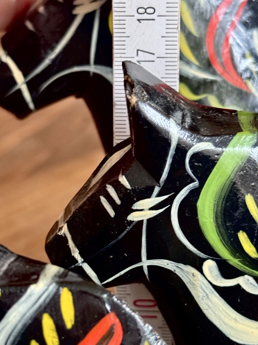 Statuette: Drei Dala -Pferde schwarz, Nils Olsson – Usato da Baar venduto da Freethy 6