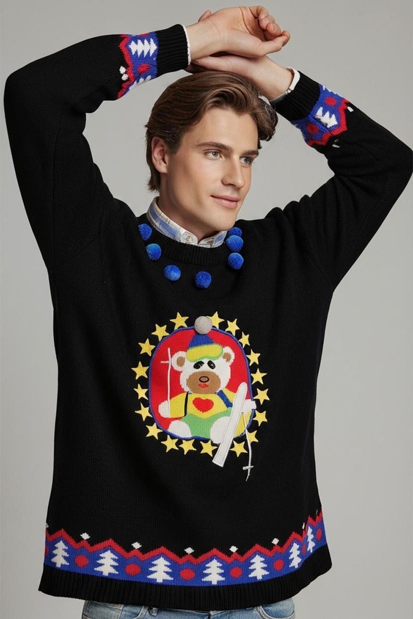 Maglioni & Felpe: Sweet Valley Weihnachtspullover mit Teddybär-Design - Größe – Usato da Zug venduto da vinokilo