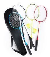 Badmintonschlägerset Familie mit 4 Schläger und 2 Federbälle