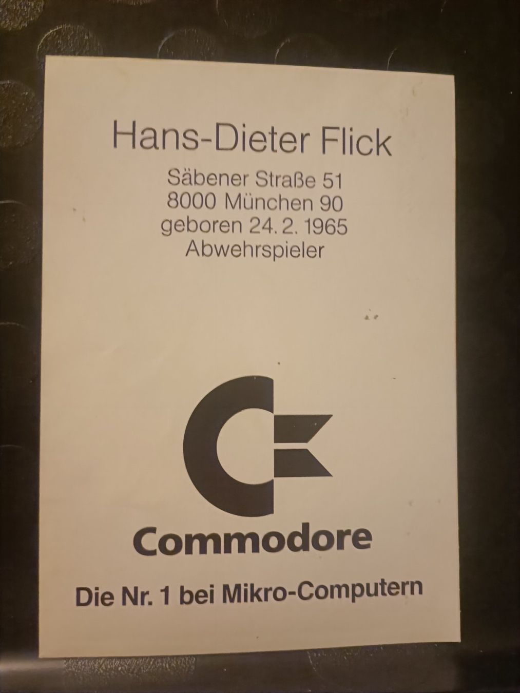 Autogramme: Hans-Dieter Flick - Bayern München - handsigniert – Gebraucht aus Menziken von Artographs 1