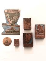 Rare Plaque Publicitaire Vintage Bitter Diablerets - 6 pcs