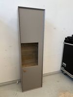 Vitrine Calvi mit LED Beleuchtung  Steingrau/Navarra-Eiche 