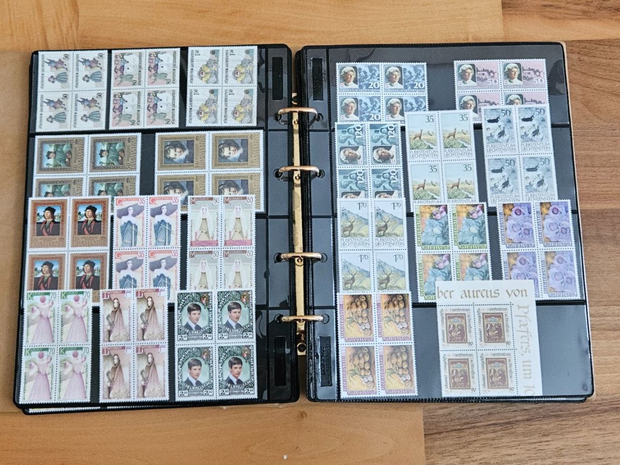 Tutti i francobolli: Viererblock-Sammlung Liechtenstein Postfrisch** Ca.1966-1995 – Usato da Uznach venduto da Rayonii 5