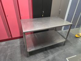 Profi Gastro CNS Küchentisch 140x80cm H: 90cm ab 1.-