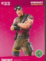 FORTNITE TRADING CARD serie 2 # 33 SURESHOT Uncommon outfit