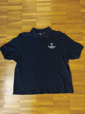 Polo Shirt Guinness Dublin schwarz Grösse L, Kurzform 