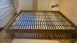Holzbett Eiche inkl. Lattenrost 160x200cm, guter Zustand