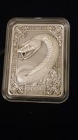SILBERBARREN 1 oz High Relief nur 588Stück Schlange in Box