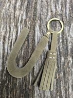 Accessoires: Schlüsselanhänger Wildleder schlamm "U"