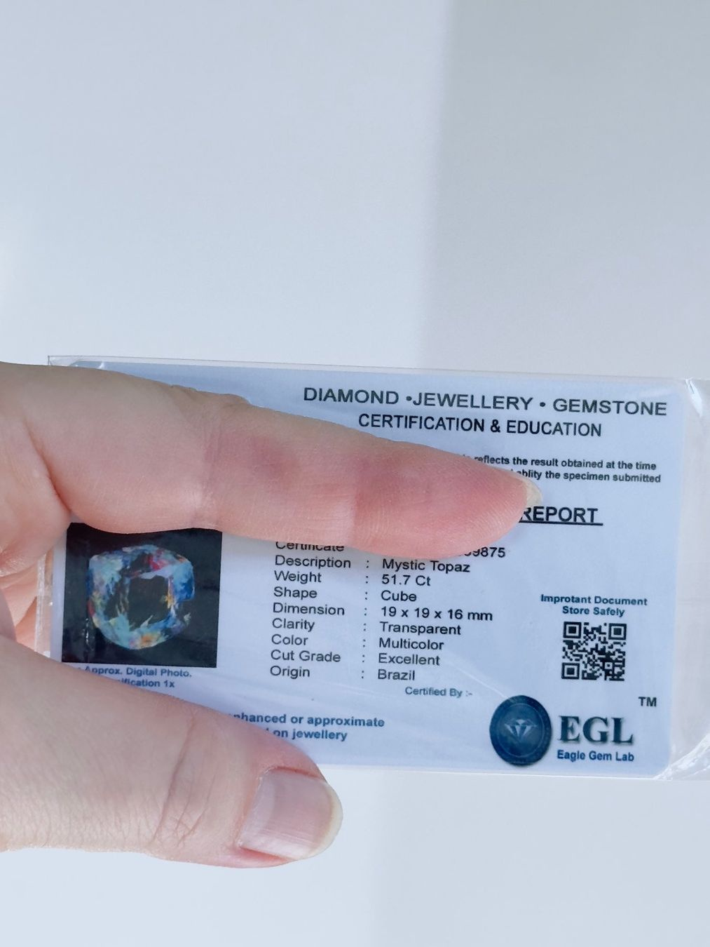 Pietre preziose: 51,7ct Cube Rainbow Color Mystic – Nuovo e nell'imballaggio originale da Genève venduto da AWWA 9