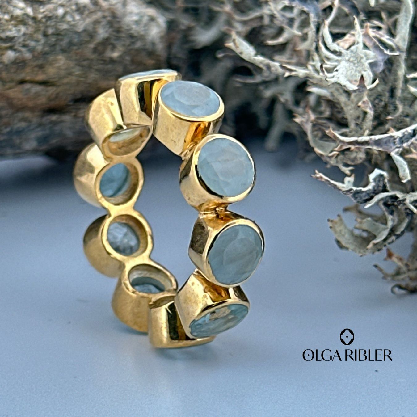 Olga Ribler Ringe: Memory Silber Ring 925 Grösse 58 mit Aquamarine – Neu (gemäss Beschreibung) aus Luzern von Schmuckoutlet 1