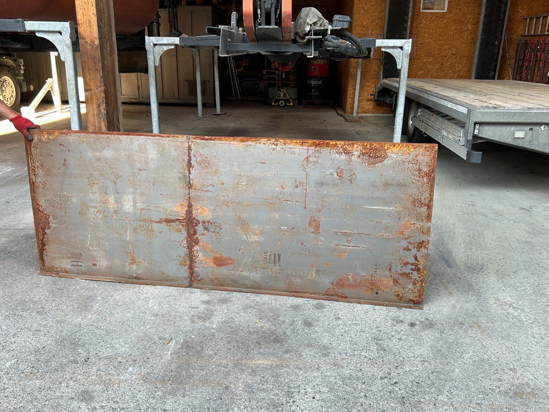 Servierplatten: Eisen-Tisch-Platte – Gebraucht aus Gommiswald von kl98