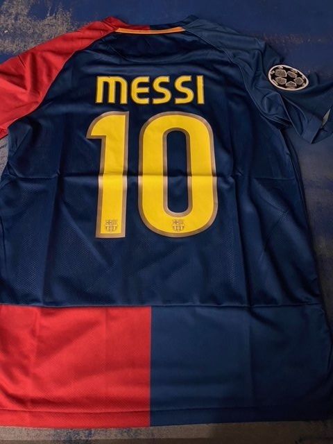 16 17 Camisa De Futebol Barcelona Home # Retro Masculina Messi 10 - Faz