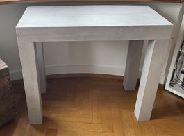 Ausziehbarer Konsolentisch FIRST grau Beton 45x90 cm Defekt