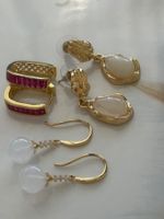 Luxus Elegante Ohrstecker Ohrschmuck  Farbe: Gold Zirkonia