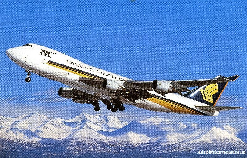 Cartoline postali: Singapur Airlines - Boing 747 + 2004 – Usato da Emmenbrücke venduto da teestube