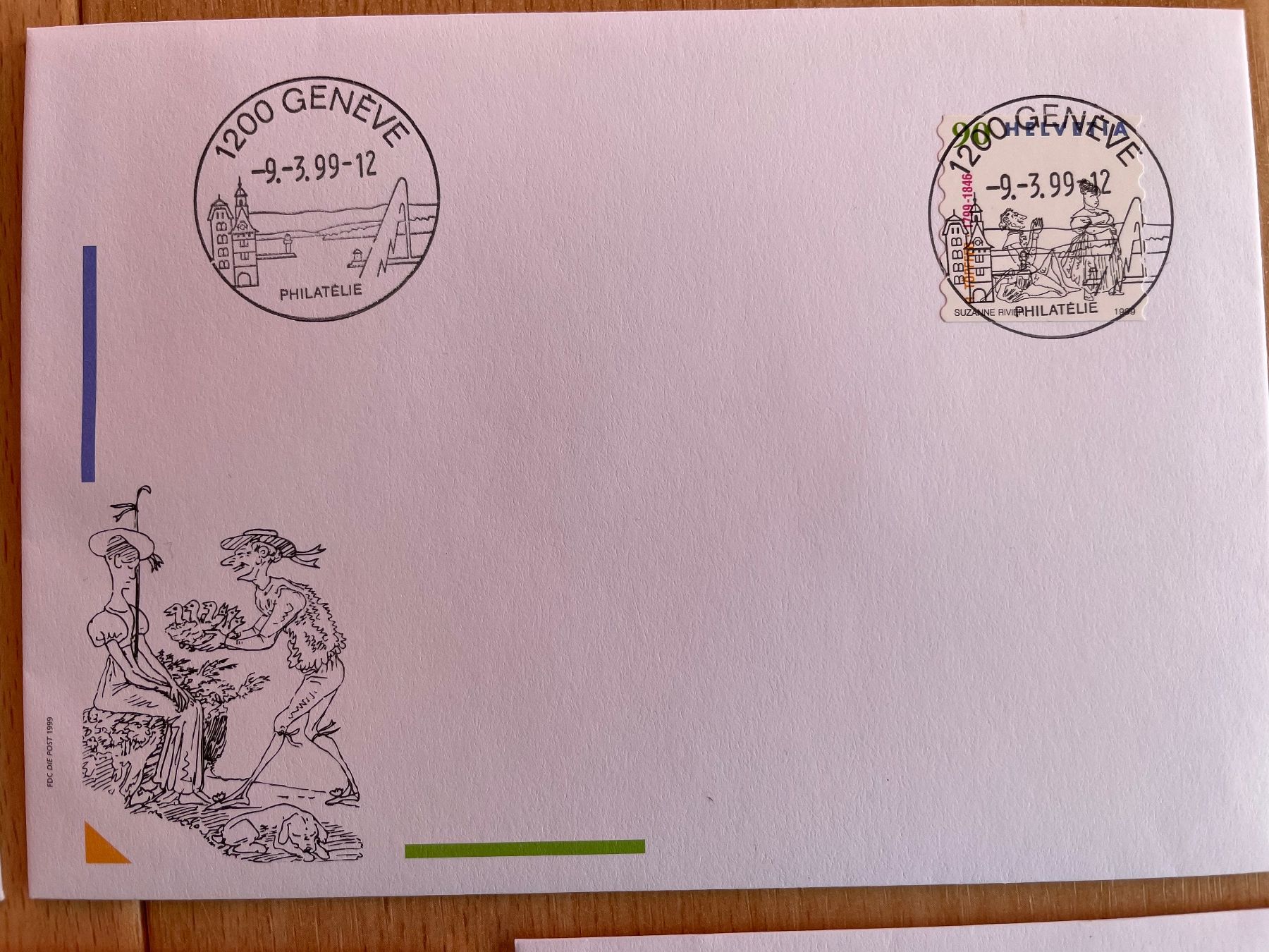 Alle Briefmarken: 9.3.99 GENEVE série complète, rare ! – Gebraucht aus Sonceboz-Sombeval von Comment2 7