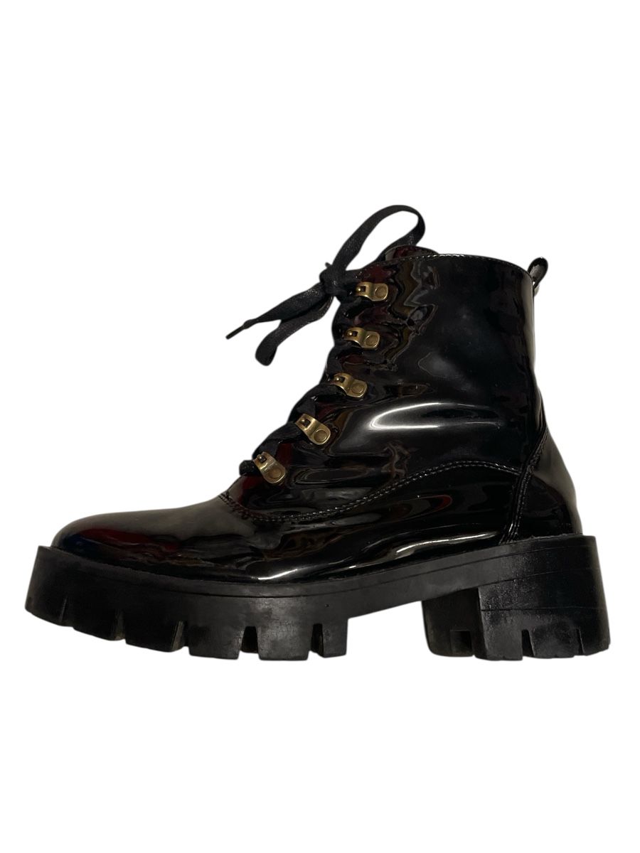 Damenschuhe: Schwarze Boots, Grösse 37, Lack Optik - Winterstiefel – Gebraucht aus Urdorf von Anassor