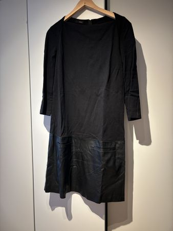 CINQUE Kleid Gr. 40 Schwarz Lederimitat