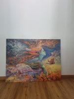 Puzzle Fantasy Bild auf Holz geleimt