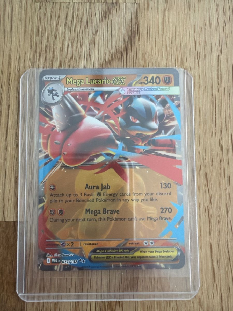 Cartes: Mega Lucario EX 077/132 Mega Evolution Holo – D'occasion à Uitikon Waldegg par Sa_v9gp