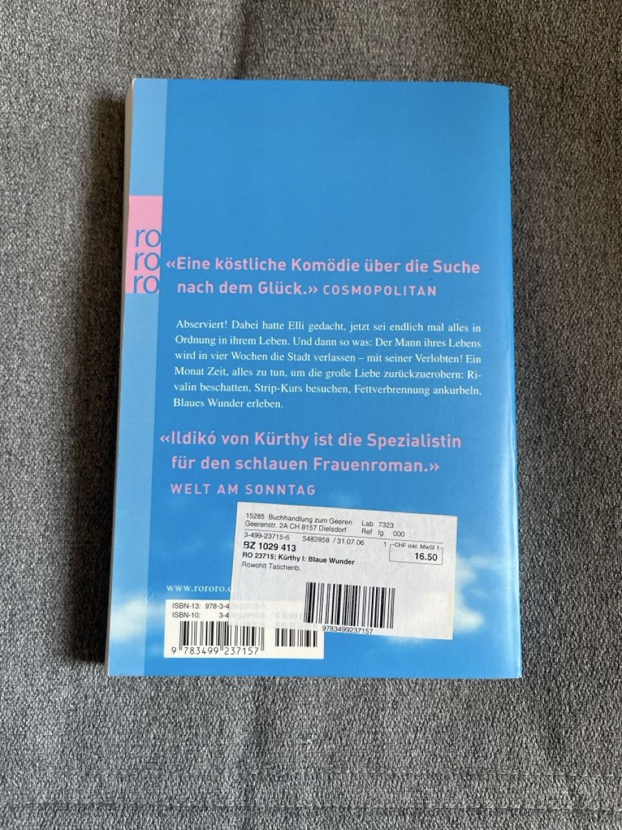 Libri: Ildikó von Kürthy "Blaue Wunder" – Nuovo (secondo la descrizione) da Zürich venduto da Fusselduese 1