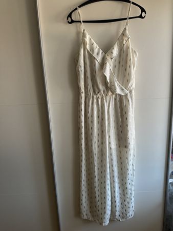 Jumpsuit lang weiss Muster Grösse S neuwertig