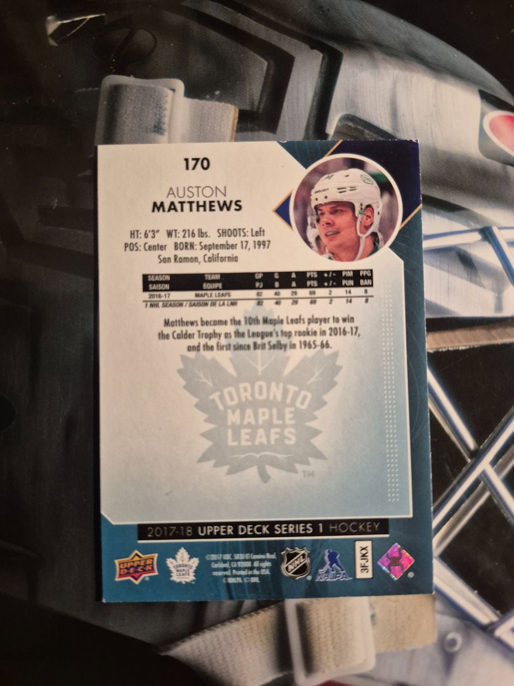 NHL Carte collezionabili: NHL Auston Matthews Toronto Maple Leafs – Usato da Treiten venduto da Sauber73 1