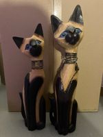 Katzenfiguren Holz Sammlerstücke