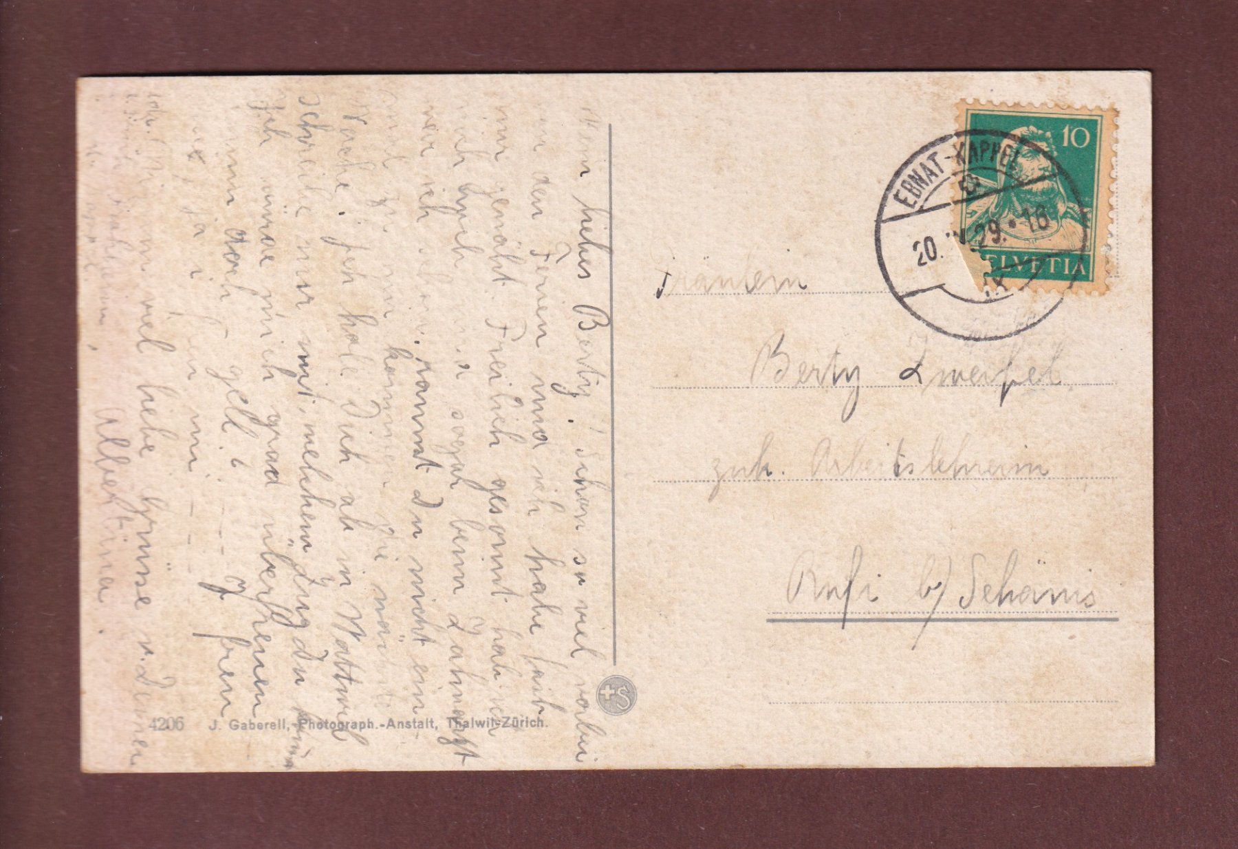 Cartoline postali: CERVIN et Mazots - 1929 – Usato da Pully venduto da nicecards-shop 1
