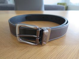 Dickies Wende Gürtel, Leder NEU, braun/schwarz, Grösse 114cm
