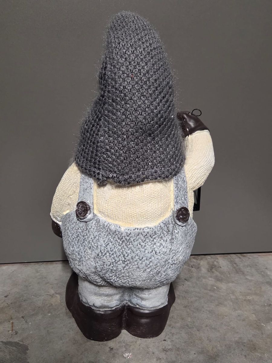 Tutte le decorazioni: Gartenzwerg / Wichtel mit Laterne, grau/weiss | 54cm – Usato da Wädenswil venduto da TaSch77 1