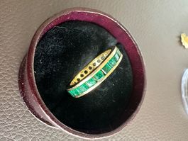 Eternety Goldring mit Smaragden,  Grösse 17.5 mm!