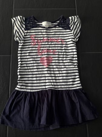 Kleidchen gestreift marine/weiss, 92