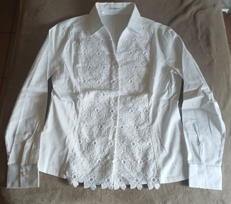 NEW NARA CAMICIE DAMEN BLUSE MIT SPITZE GRÖSSE IV= EU 42