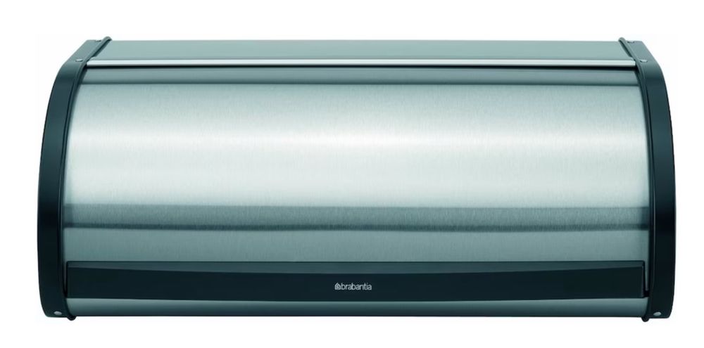 Boîte à Pain Brabantia Avec Couvercle Coulissant - Grande Capacité Pour 2 Pains - Design Gain De Place, Dessus Plat - Métal Durable