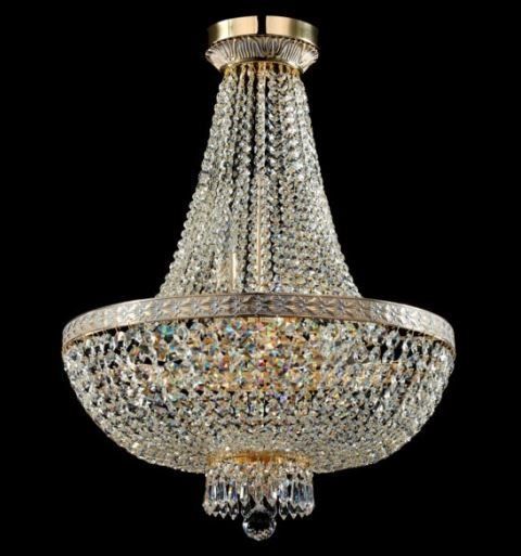 Lampadari & plafoniere: Korbleuchter Kristallglas gold – Nuovo e nell'imballaggio originale da Wallisellen venduto da kingschair 1