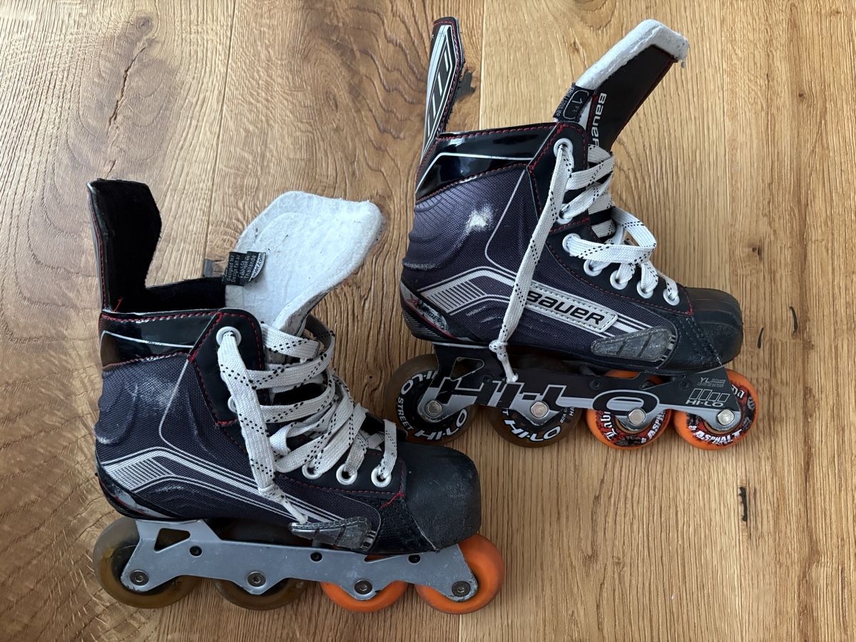 Bauer Pattini in linea & Pattini a rotelle: Bauer X300R Hockey Inlineskates 33.5 – Usato da Balterswil venduto da stern4888