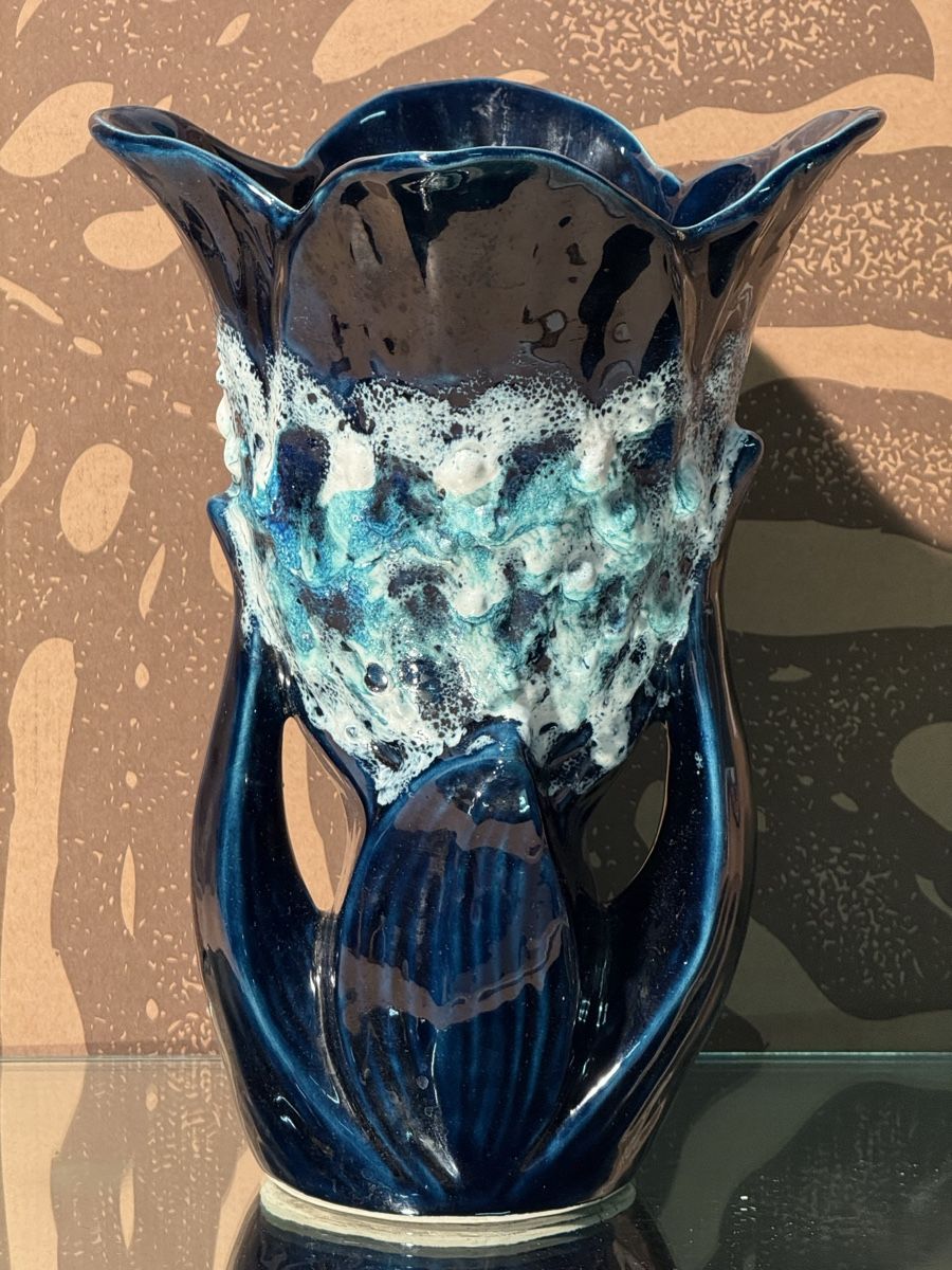 Vasen & Gefässe: Vase Unique en Céramique Bleue – Gebraucht aus Lausanne von vas_mbk2 5