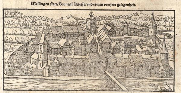 Stiche: Mellingen Holzschnitt von Stumpf – Gebraucht aus Rafz von Helvet32 1