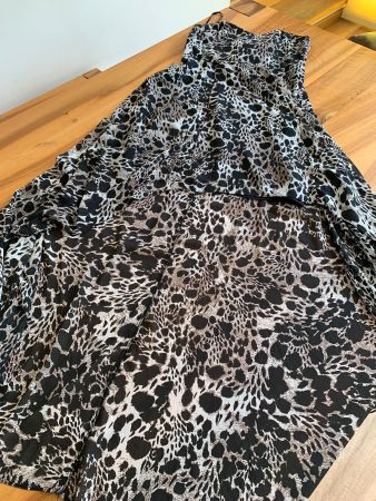 H&M trägerloses Animalprint Vokuhila Kleid Gr. 38