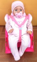Baby Puppe mit Velositz, Top Zustand!