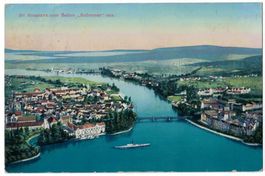 Konstanz vom Ballon "Bodensee" aus gesehen, gelaufen 1914