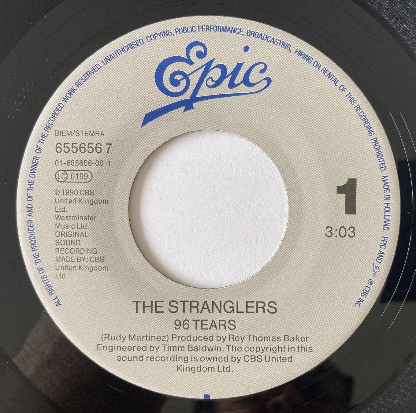 Dischi in vinile: THE STRANGLERS - 96 TEARS – Usato da Bottens venduto da hotter-than-hell 2