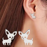 SÜSSE CHIHUAHUA OHRSTECKER, EDELSTAHL, SILBERFARBEN NEU
