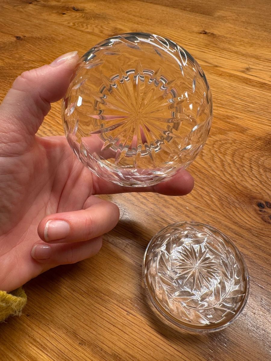 Bicchieri: Vintage Kristall Dose mit Deckel – Usato da Niederbüren venduto da poschti