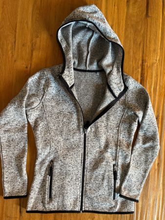 Fleecejacke mit Kapuze Malinois Grau Grösse S